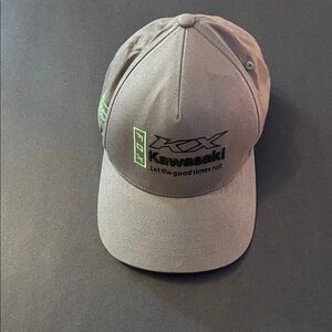 Fox Kawasaki Gray Cap with Neon Green Accents